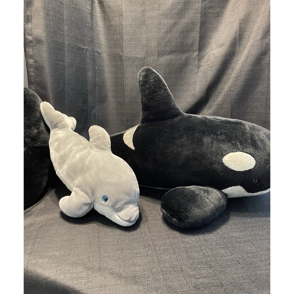 Sea World Shamu 38” Killer Whale Orca Dolphin 20” Plush Stuffed Animal